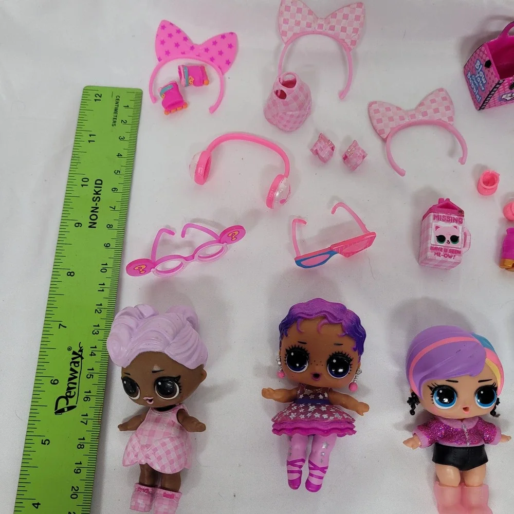 LOL Surprise Doll Lot of 5 Pink Purple Accessories Bags Shoes Bottles